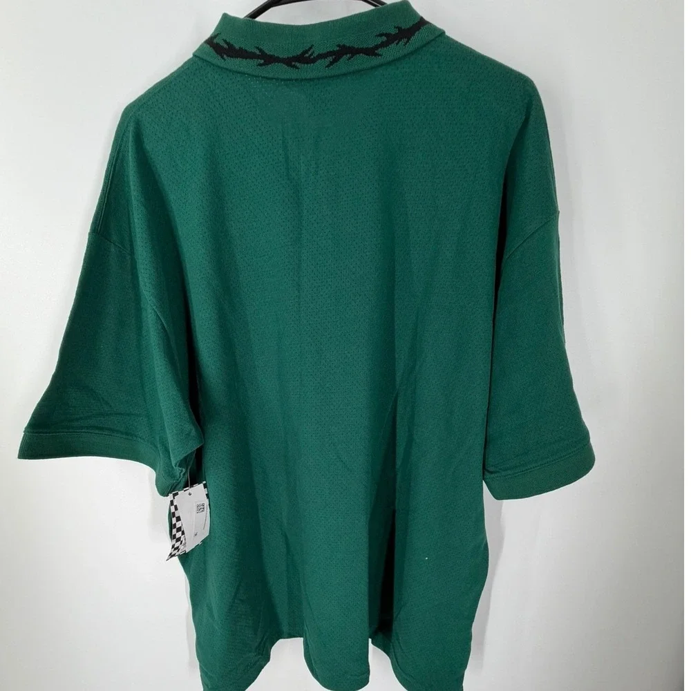 Vans Skate Mesh Polo Shirt Men Skateboarding Breathability Loose Fit Size Small